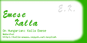 emese kalla business card